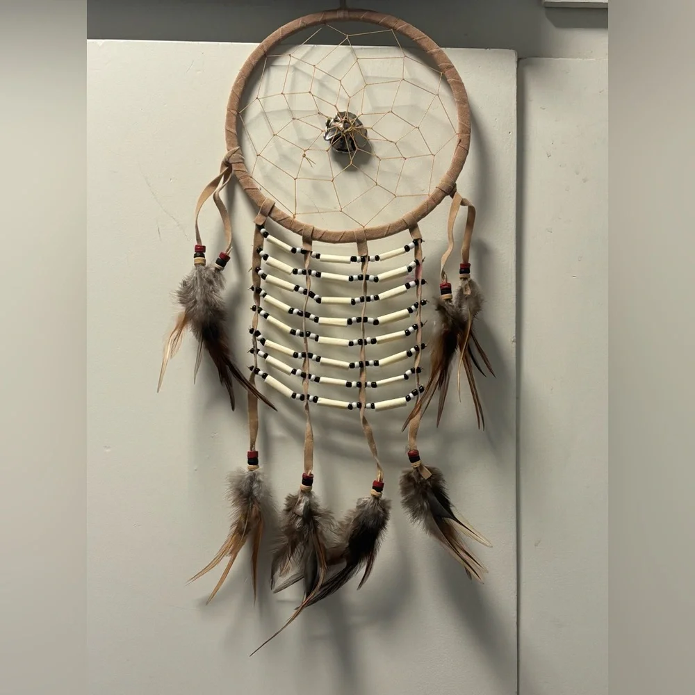 Bohemian Dreamcatcher with Feathers - Picture 2 of 2